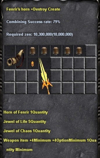 Horn of Fenrir +Destroy